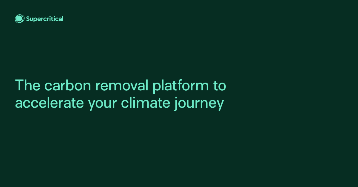 The carbon removal platform for companies shaping the future